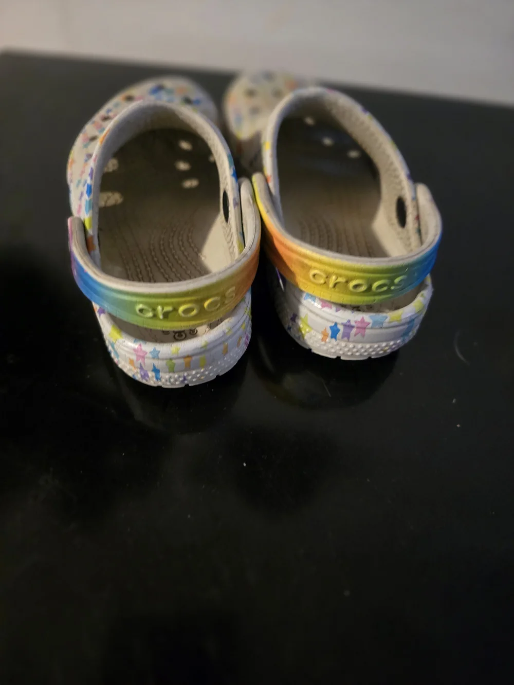 Crocs Kids' White Star Pattern Clogs